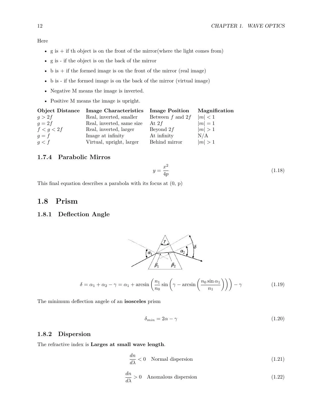 Optics Review: Geometrical Optics, Wave Optics, EM Waves, and Quantum Basics page 12