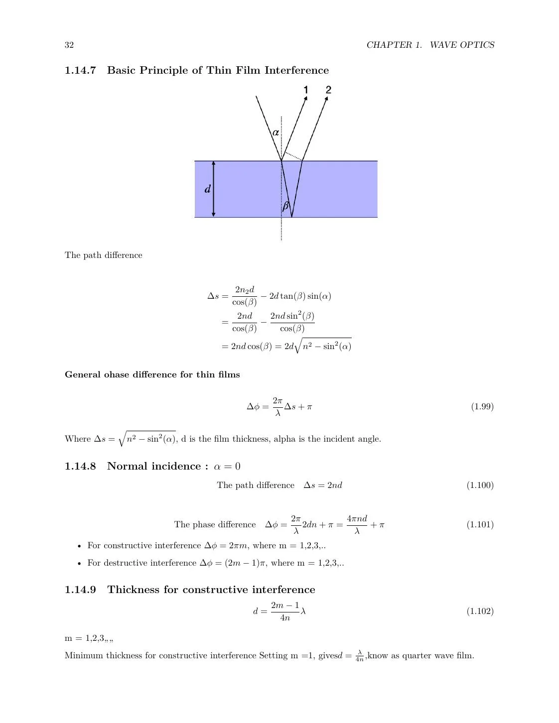 Optics Review: Geometrical Optics, Wave Optics, EM Waves, and Quantum Basics page 32